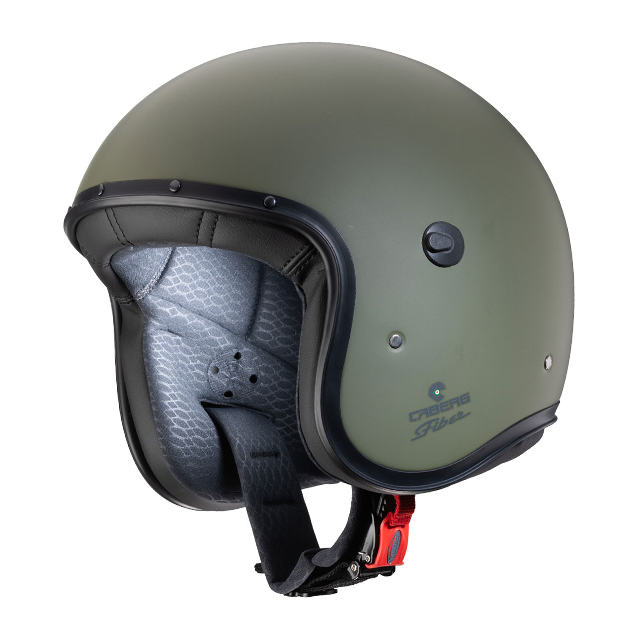 CASCO JET CABERG FREERIDE FIBRA MADE IN ITALY- VERDE MILITARE - Non Solo  Caschi