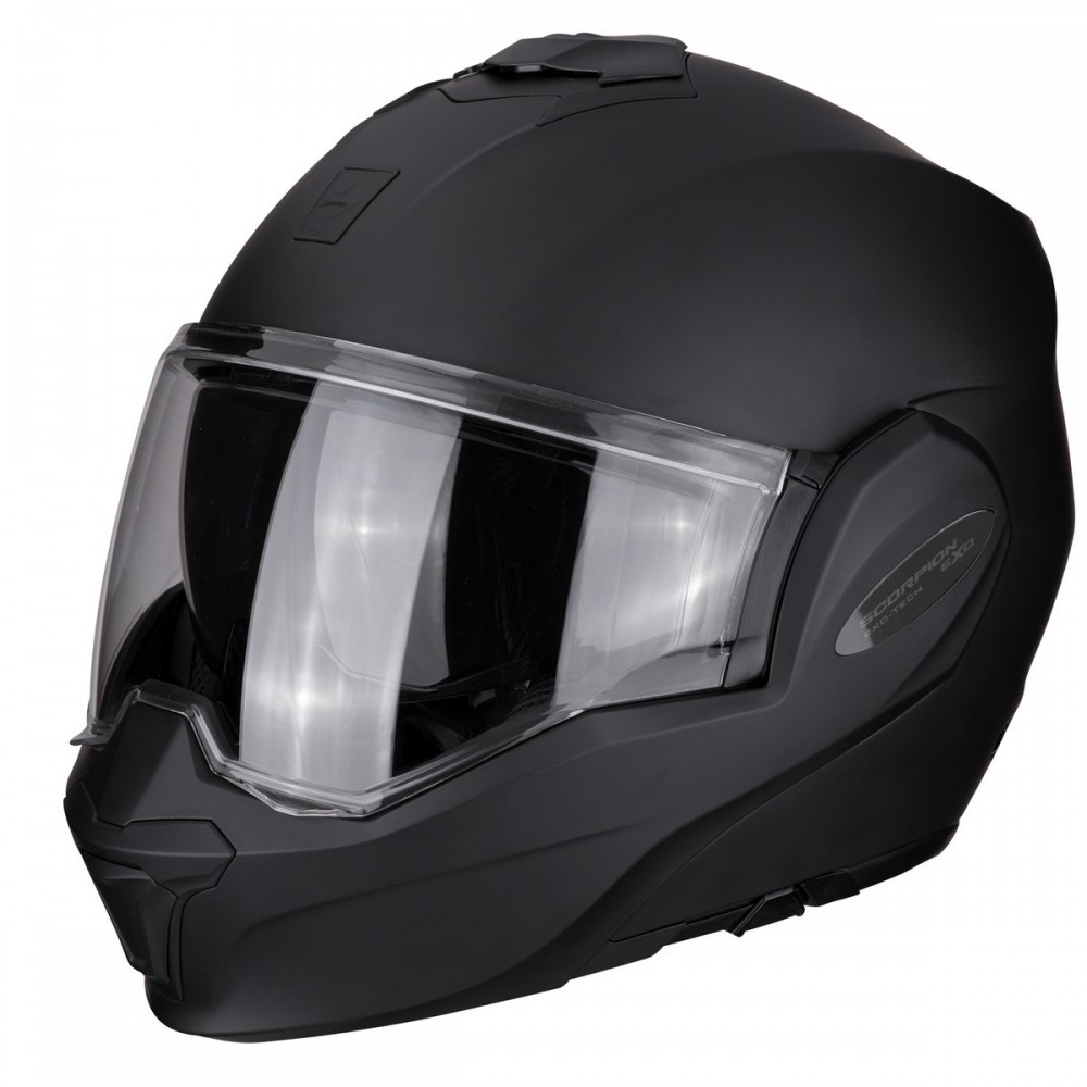 CASCO MODULARE MENTONIERA RIBALTABILE SCORPION EXO TECH EVO – NERO OPACO -  Non Solo Caschi