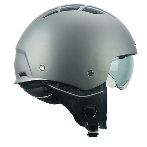 CASCO DEMI JET CON OCCHIALE SLOT MONO – ANTRACITE SATINATO - Non Solo Caschi