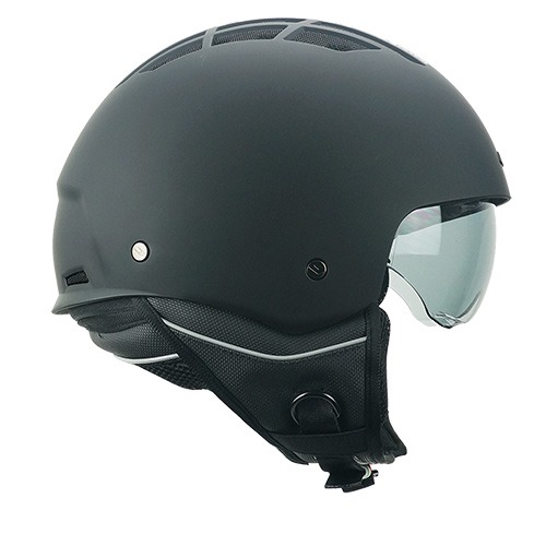 CASCO DEMI JET CON OCCHIALE SLOT MONO – NERO OPACO - Non Solo Caschi