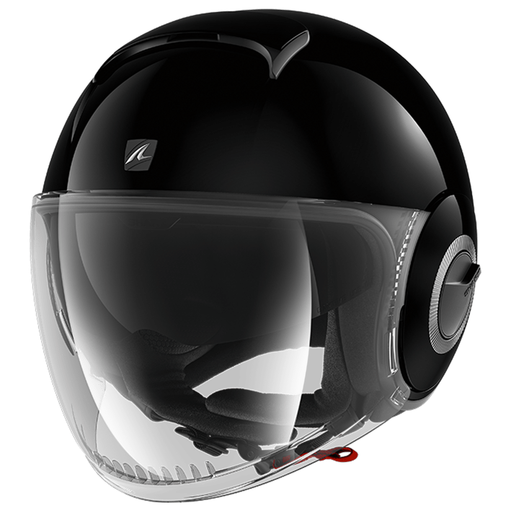 CASCO JET DOPPIA VISIERA SHARK NANO BLANK – NERO LUCIDO - Non Solo Caschi