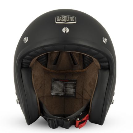 CASCO JET TRE BOTTONI GASOLINE CAFE' RACER S250 NERO OPACO - Non Solo Caschi