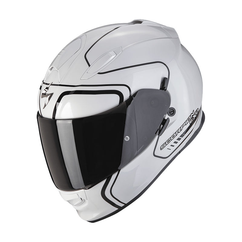 CASCO INTEGRALE DOPPIA VISIERA SCORPION EXO 491 WEST- BIANCO NERO LUCIDO -  Non Solo Caschi