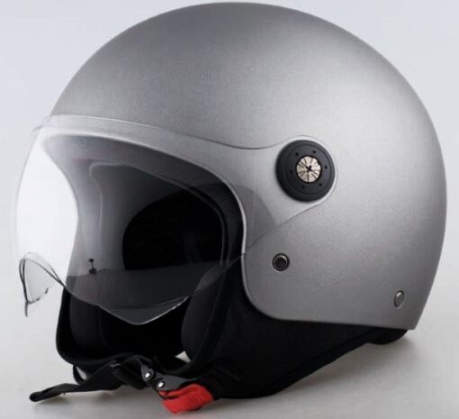 JET JFM 900 MONOCOLORE GRIGIO OPACO SATINATO VISIERA ELICOTTERISTA