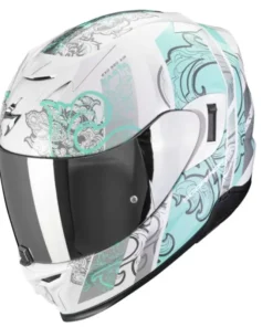 CASCO INTEGRALE SCORPION EXO 520 EVO AIR FASTA - BIANCO AZZURRO
