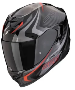 CASCO INTEGRALE SCORPION EXO 520 EVO AIR TERRA - NERO ARGENTO ROSSO