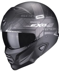 CASCO CON MENTONIERA REMOVIBILE SCORPION EXO COMBAT II XENON - BIANCO